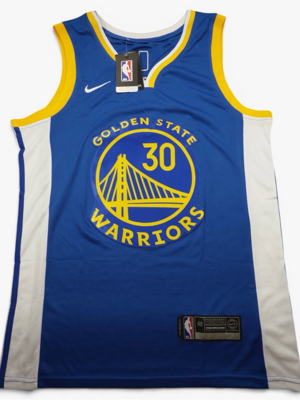 Nike Blue & Yellow Golden State Warriors Jersey - #30